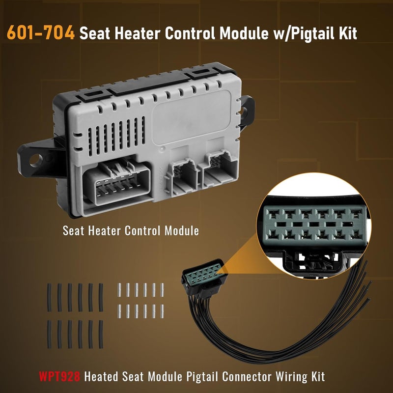 OWNWEEDA BU5Z14C724A Seat Heat Control Module Fits for Ford F150 F250 F350 F450 F550 SuperDuty Edge Explorer Flex Fusion Taurus, for Lincoln MKS MKT MKZ Heated Cooled Seat Module w/Pigtail Kit 601-704 - Image 4